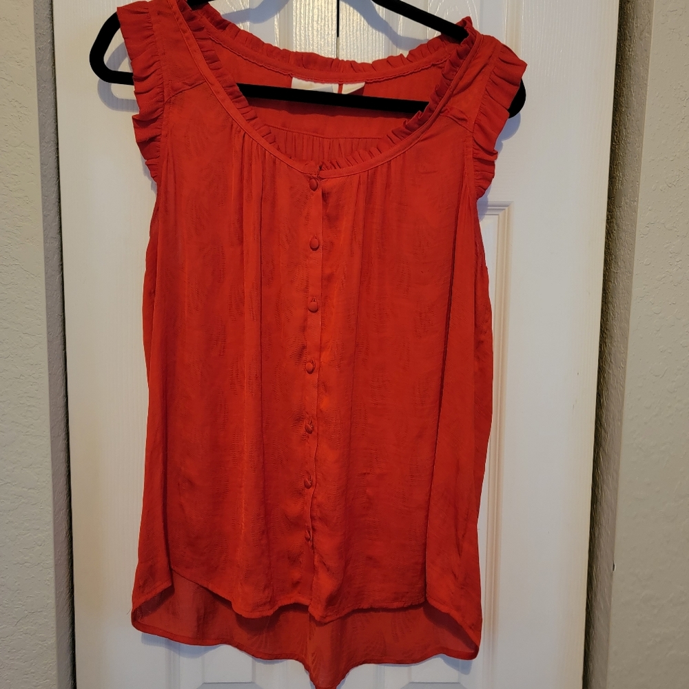 Maeve by Anthropologie Ruffle Trim Top